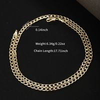 Hip-hop Xuping Simple Style Solid Color Copper Alloy Plating 14k Gold Plated Men's Necklace sku image 1