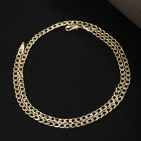 Hip-hop Xuping Simple Style Solid Color Copper Alloy Plating 14k Gold Plated Men's Necklace main image 8
