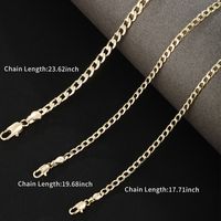 Hip-hop Xuping Simple Style Solid Color Copper Alloy Plating 14k Gold Plated Men's Necklace main image 2