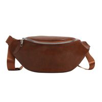 Women's Vintage Style Solid Color Pu Leather Waist Bags sku image 4