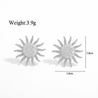 1 Pair Elegant Sweet Flower Snake Snowflake Plating Hollow Out Inlay Sterling Silver Pearl Zircon White Gold Plated Rhodium Plated Ear Studs main image 4