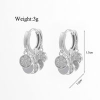 1 Pair Ig Style Elegant Retro Round Tassel Plating Inlay Sterling Silver Zircon White Gold Plated Rhodium Plated Earrings main image 2