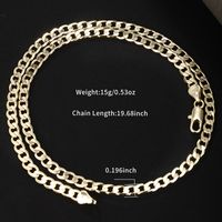 Hip-hop Xuping Simple Style Solid Color Copper Alloy Plating 14k Gold Plated Men's Necklace sku image 2