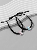 Casual Cute Funny Cat Synthetic Resin Synthetic Fibre Alloy Inlay Resin Couple Drawstring Bracelets main image 3