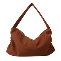 Women's Nylon Solid Color Classic Style Square Zipper Shoulder Bag sku image 2