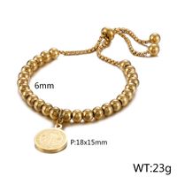 Fashion Geometric Titanium Steel Gold Plated Gold Plated Bracelets sku image 2