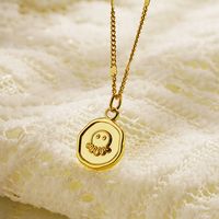 304 Stainless Steel Titanium Steel 18K Gold Plated Cute Simple Style Plating Octopus Pendant Necklace main image 3