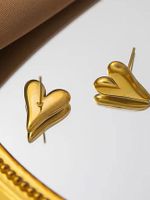 1 Pair Simple Style Heart Shape Stainless Steel Ear Studs main image 11