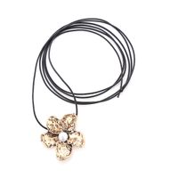 Vacation Flower Alloy Rope Plating Inlay Pearl Plated Ancient & Gold Women's Choker sku image 2
