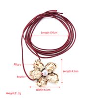 Vacation Flower Alloy Rope Plating Inlay Pearl Plated Ancient & Gold Women's Choker main image 2