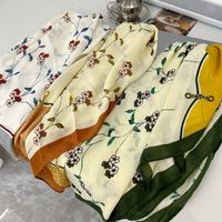 Women's Preppy Style Sweet Color Block Polyester Printing Flowers Scarf main image 4