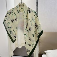 Women's Preppy Style Sweet Color Block Polyester Printing Flowers Scarf sku image 3