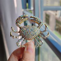 Cartoon Style Crab Alloy Plating Women's Brooches sku image 2