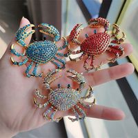 Cartoon Style Crab Alloy Plating Women's Brooches main image 1