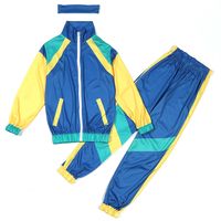 Sports Color Block Polyester Boys Clothing Sets sku image 9