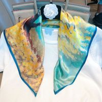 Women's Simple Style Classic Style Color Block Mulberry Silk Printing Silk Scarf main image 1