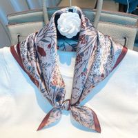 Women's Simple Style Classic Style Color Block Mulberry Silk Printing Silk Scarf sku image 10