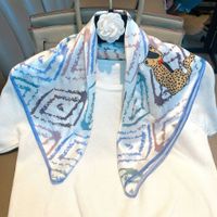 Women's Simple Style Classic Style Color Block Mulberry Silk Printing Silk Scarf main image 3