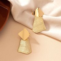 1 Pair Retro Geometric Plating Alloy 14k Gold Plated Drop Earrings main image 5