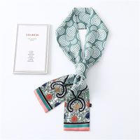 Women's Simple Style Commute Color Block Polyester Printing Silk Scarf sku image 14