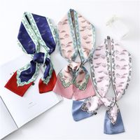 Women's Simple Style Commute Color Block Polyester Printing Silk Scarf main image 4