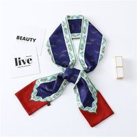 Women's Simple Style Commute Color Block Polyester Printing Silk Scarf sku image 13