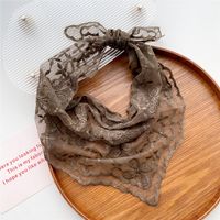 Women's Sweet Flower Lace Hollow Out Silk Scarf sku image 5