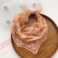 Women's Sweet Flower Lace Hollow Out Silk Scarf sku image 6