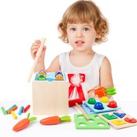 Bauspielzeug Kleinkind (3-6 Jahre) Farbblock Holz Spielzeug main image 3