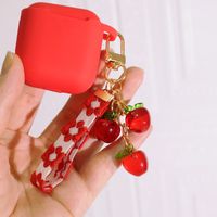 Cute Sweet  Strawberry Arylic Bag Pendant Keychain main image 2