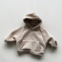 Sudaderas Con Capucha Para Niños Manga Larga Estilo Simple Color Sólido sku image 8