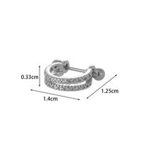 Ear Cartilage Rings & Studs Fashion Crown Copper Plating Artificial Gemstones sku image 7