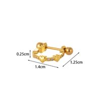 Ear Cartilage Rings & Studs Fashion Crown Copper Plating Artificial Gemstones sku image 10
