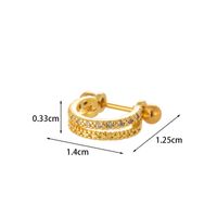 Ear Cartilage Rings & Studs Fashion Crown Copper Plating Artificial Gemstones sku image 15