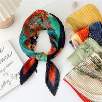Women's Cartoon Style Simple Style Color Block Polyester Printing Silk Scarf main image 5