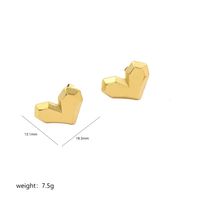 1 Pair Simple Style Heart Shape Polishing Plating Stainless Steel 18K Gold Plated Ear Studs sku image 4