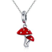 Simple Style Classic Style Mushroom Sterling Silver Plating Gold Plated Jewelry Accessories sku image 3