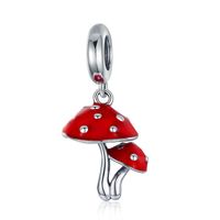 Simple Style Classic Style Mushroom Sterling Silver Plating Gold Plated Jewelry Accessories sku image 2