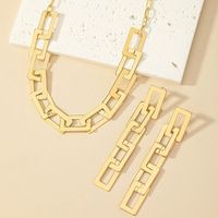 Hip-hop Simple Style Geometric Alloy Plating Women's Earrings Necklace main image 4