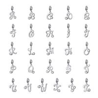 Style Simple Commuer Lettre Argent Sterling Incruster Zircon Charmes main image 1