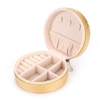 Pastoral Solid Color Pu Leather Jewelry Boxes sku image 2