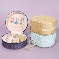 Pastoral Solid Color Pu Leather Jewelry Boxes main image 5