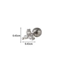 Ear Cartilage Rings & Studs Simple Style Flower Copper Plating Artificial Gemstones sku image 1