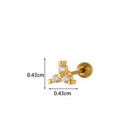 Ear Cartilage Rings & Studs Simple Style Flower Copper Plating Artificial Gemstones sku image 2