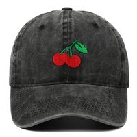 Unisex Simple Style Fruit Embroidery Curved Eaves Baseball Cap main image 5