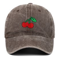 Unisex Simple Style Fruit Embroidery Curved Eaves Baseball Cap main image 4