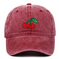 Unisex Simple Style Fruit Embroidery Curved Eaves Baseball Cap main image 6