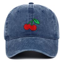 Unisex Einfacher Stil Frucht Stickerei Gebogene Traufen Baseball Kappe sku image 1