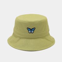 Women's Basic Commute Butterfly Embroidery Big Eaves Bucket Hat sku image 6
