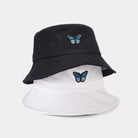 Women's Basic Commute Butterfly Embroidery Big Eaves Bucket Hat main image 2